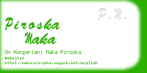 piroska maka business card